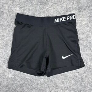 Nike Pro Compression Shorts Black Athletic Workout Womens S